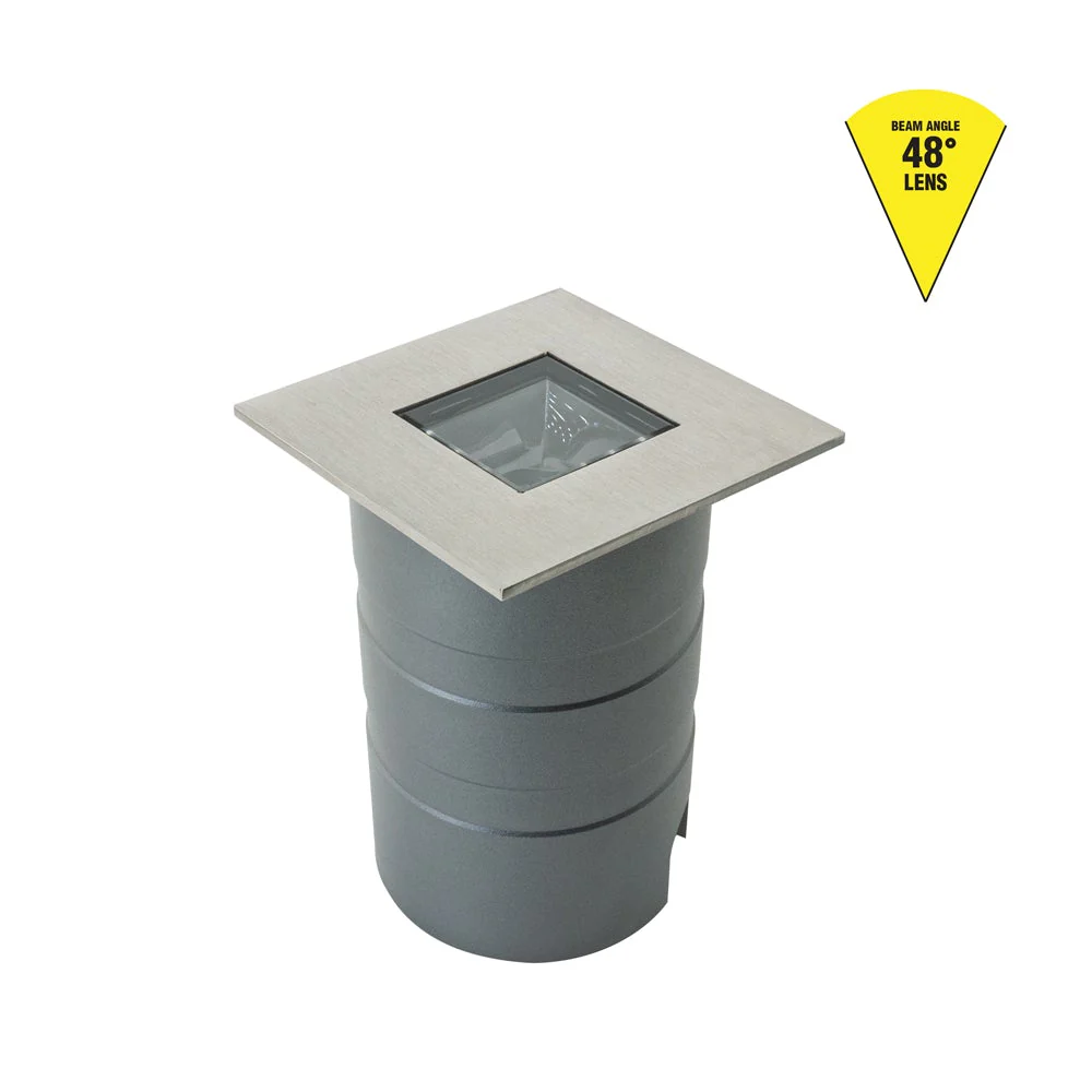 Square Inground Up light 48° lens, 24V 5W 3000K(Warm White) - Image 3