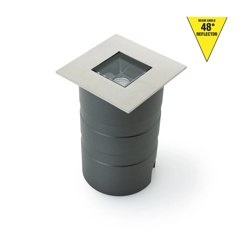 Square Inground Up light 48° Reflector, 24V 5W 3000K(Warm White) - Image 3