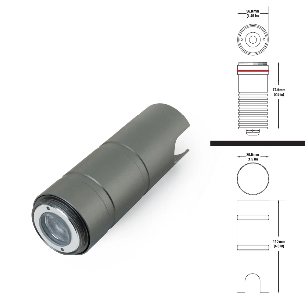 Flat Round 2Inch Dia Recessed LED In Ground Up-Light, 12-24V 3W 3000K/RGBW - Image 5