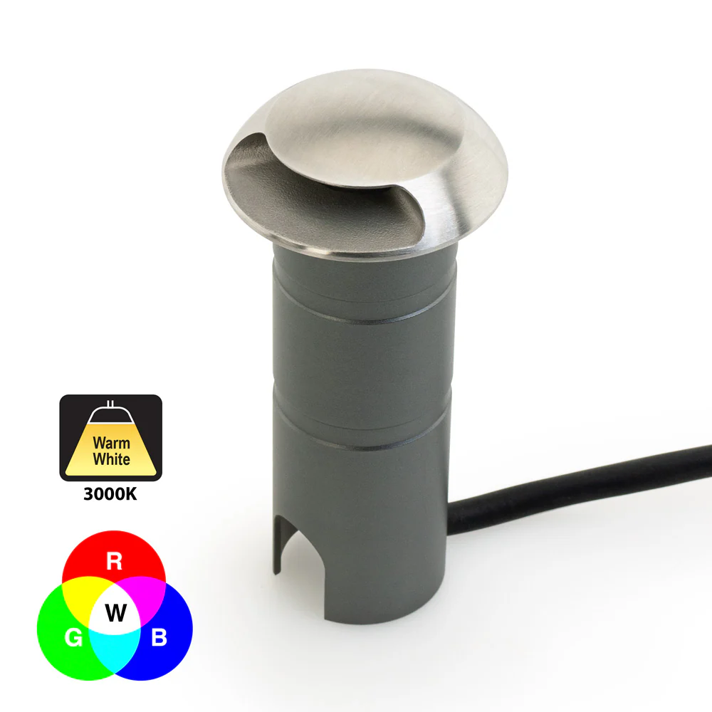 Dia Recessed LED In Ground Driveway light One-way trim, 12-24V 3W 3000K/RGBW - Image 4