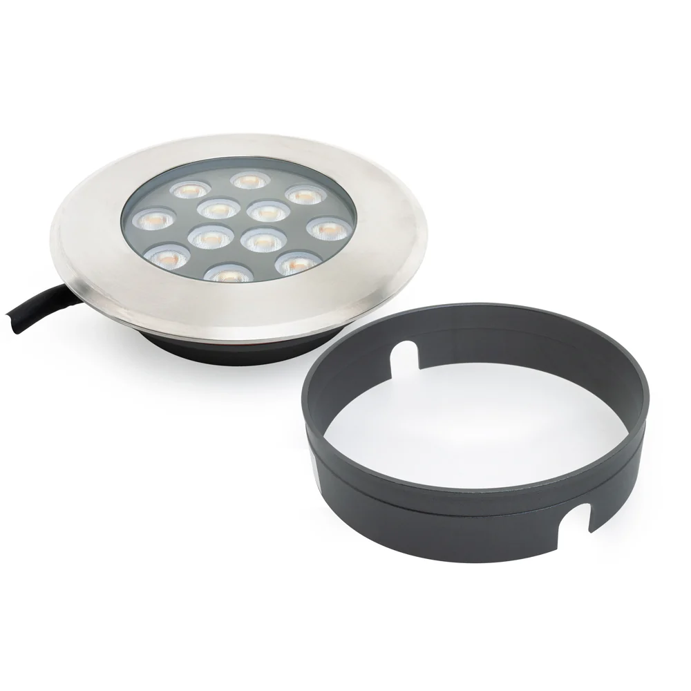 UL-1201-1500-I LED Dia Round Shallow Recessed In Ground Light 24V 15W 3000K(Warm White) - Image 3