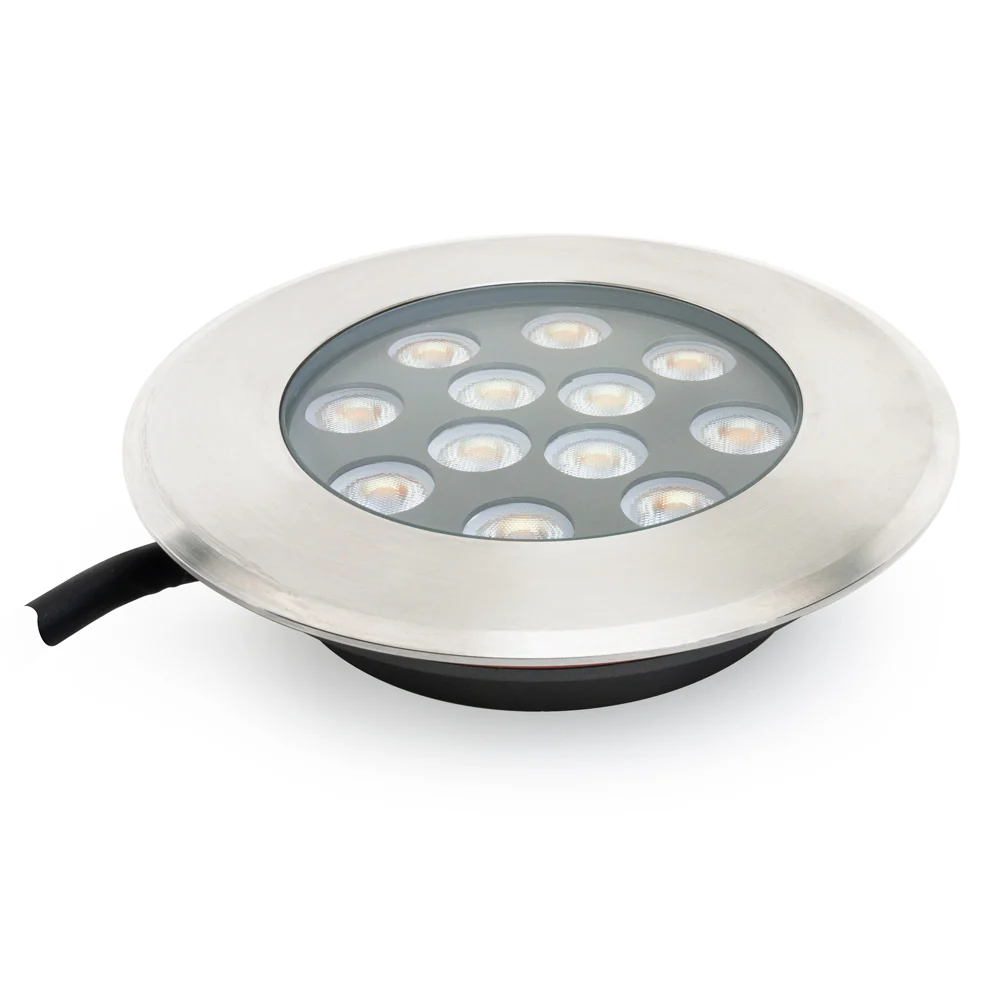 UL-1201-1500-I LED Dia Round Shallow Recessed In Ground Light 24V 15W 3000K(Warm White) - Image 4