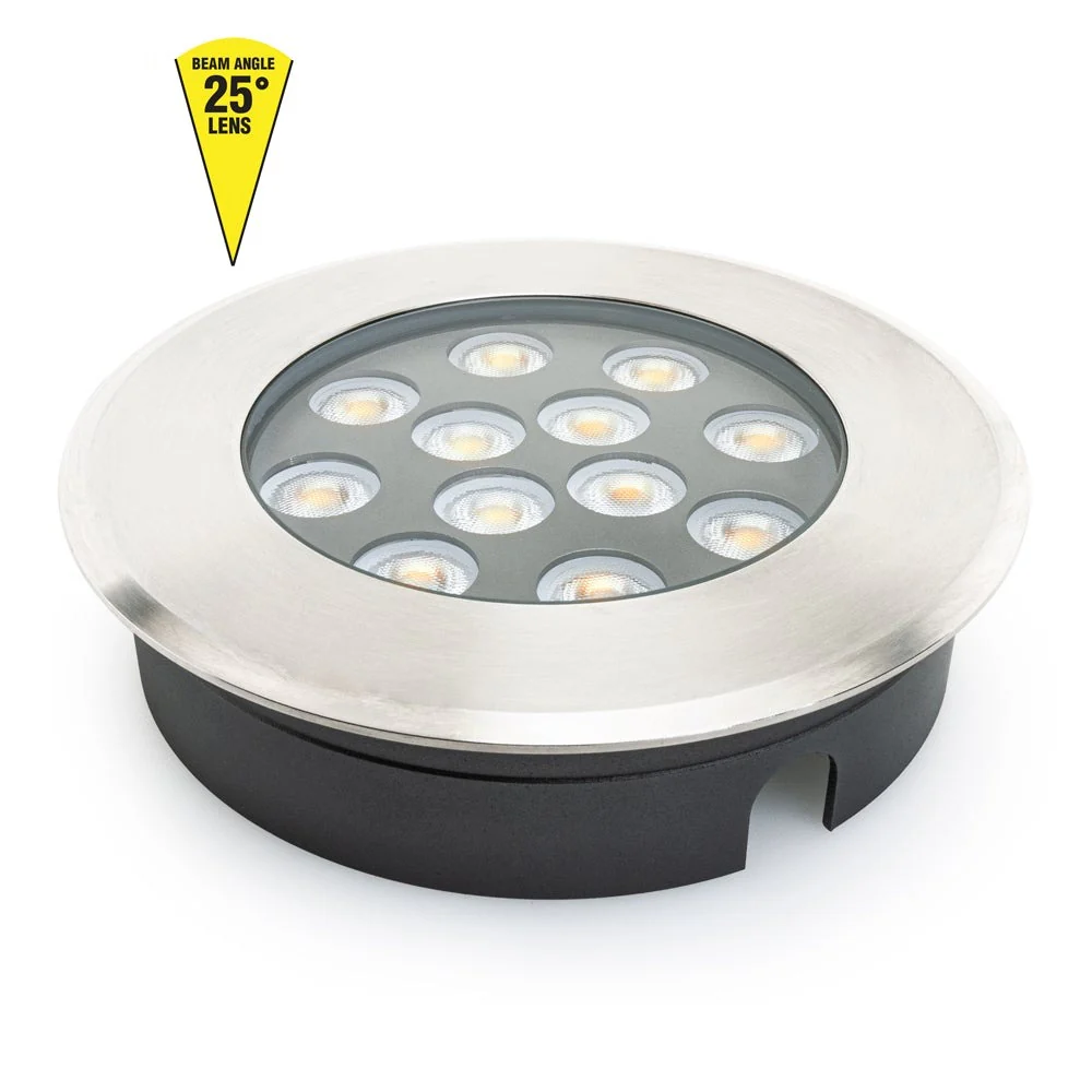 UL-1201-1500-I LED Dia Round Shallow Recessed In Ground Light 24V 15W 3000K(Warm White) - Image 6