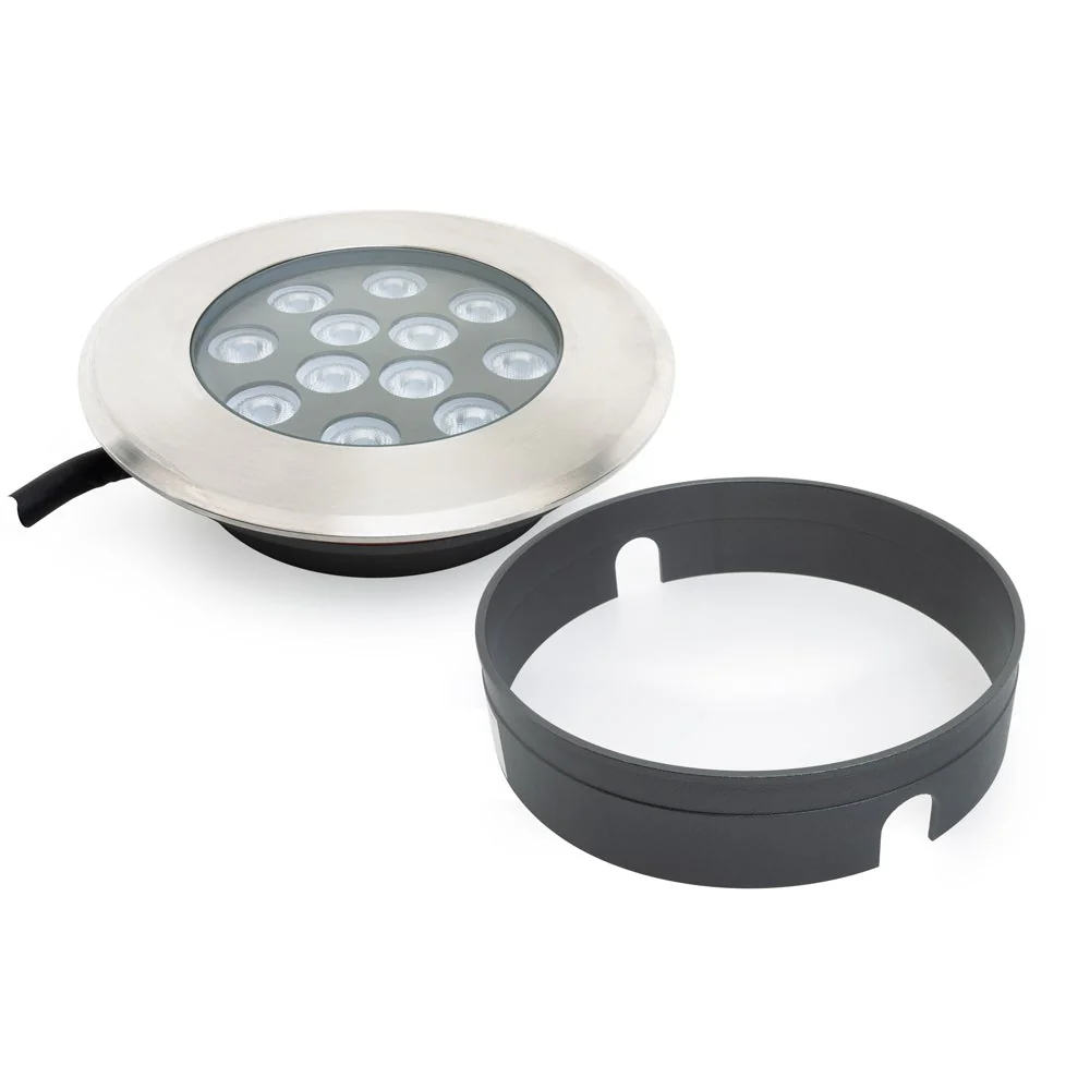 UL-1201-1500(RGBW)-I LED Dia Round Shallow Recessed In Ground Light 24V 15W RGBW - Image 4