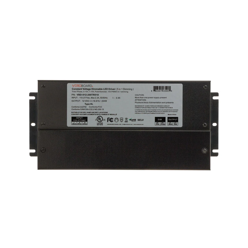 5in1 Dimming Triac/Phase/MLV/ELV/0-10V/Potentiometer/10V PWM, LED Driver 12V 200W - Image 4