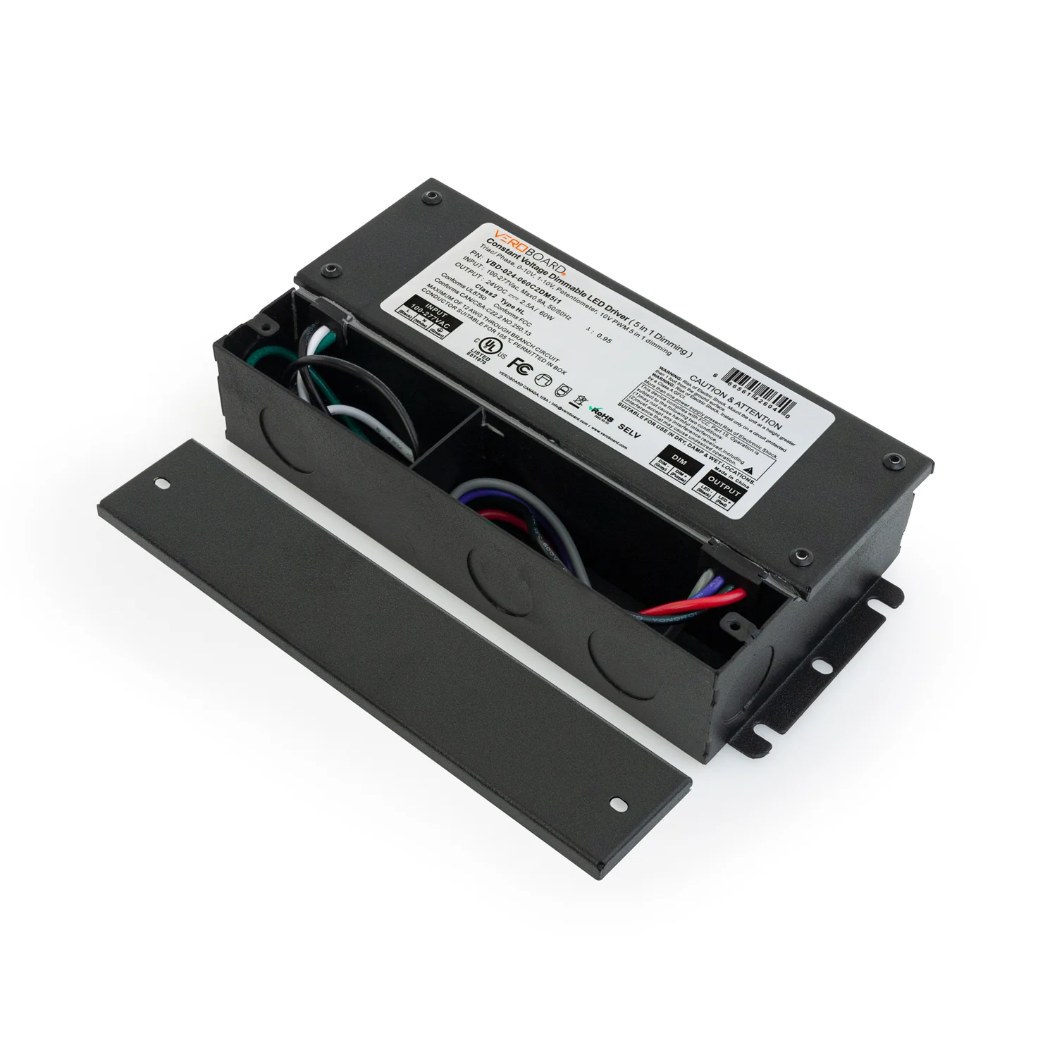 5in1 Dimming Triac/Phase/MLV/ELV/0-10V/Potentiometer/10V PWM LED Driver, 24V 60W - Image 3
