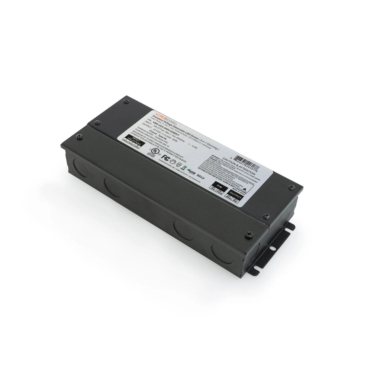 5in1 Dimming Triac/Phase/MLV/ELV/0-10V/Potentiometer/10V PWM LED Driver, 24V 80W - Image 5