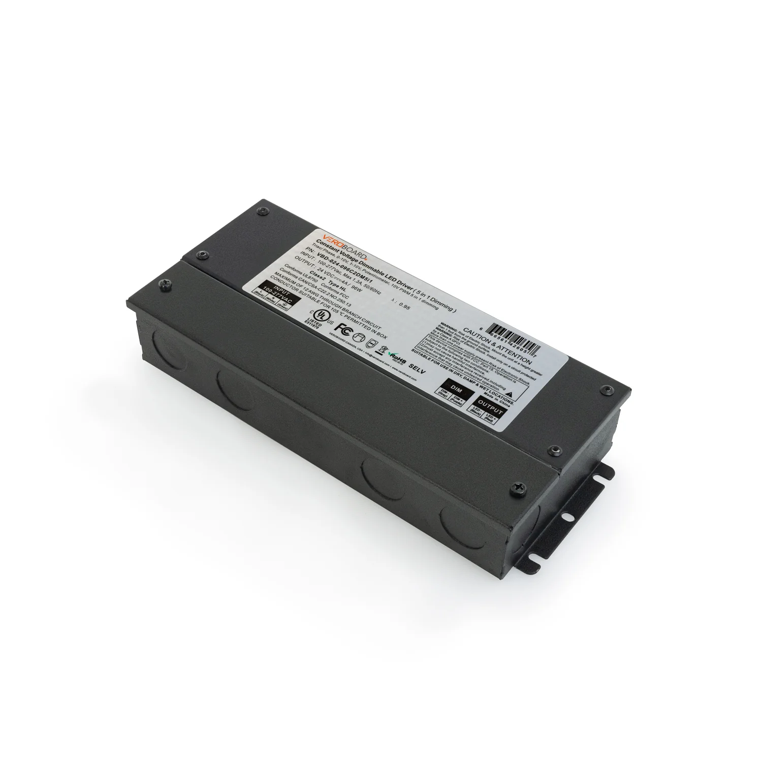 5in1 Dimming Triac/Phase/MLV/ELV/0-10V/Potentiometer/10V PWM LED Driver, 24V 96W - Image 5