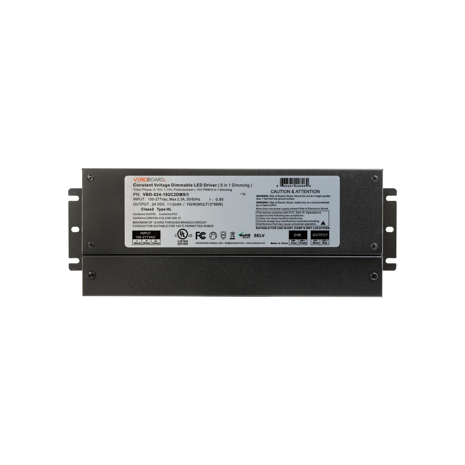 5in1 Dimming Triac/Phase/MLV/ELV/0-10V/Potentiometer/10V PWM LED Driver, 24V 192W - Image 4