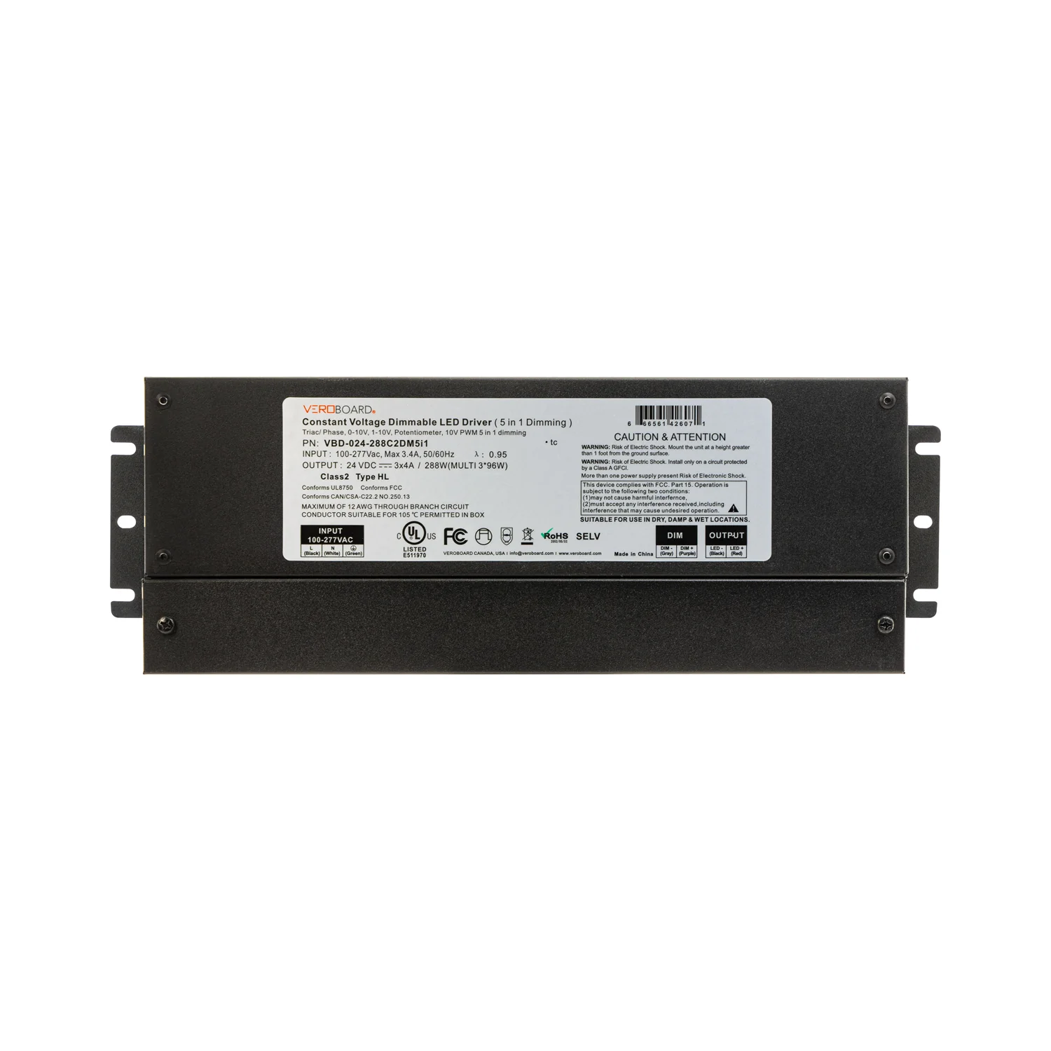 5in1 Dimming Triac/Phase/MLV/ELV/0-10V/Potentiometer/10V PWM LED Driver 24V 288W - Image 4