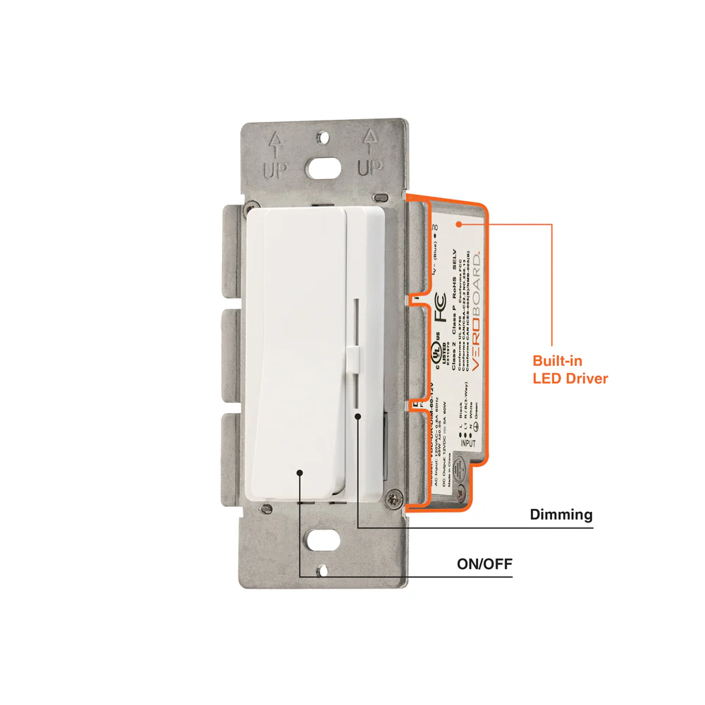 Single Gang Dimmer+Driver 2in1 60W 12V class2. Single pole/ 3Way - Image 5