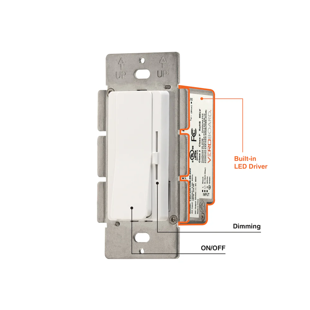 Single Gang Dimmer+Driver 2in1 96W 24V class2. Single pole/ 3Way - Image 5