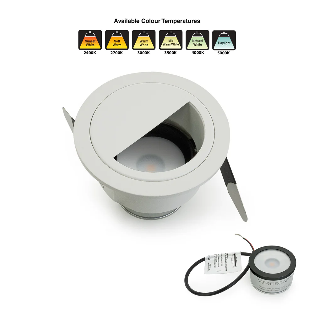MTR-82W 12V Recessed LED Light Fixture, 2.5 inch White - Image 5
