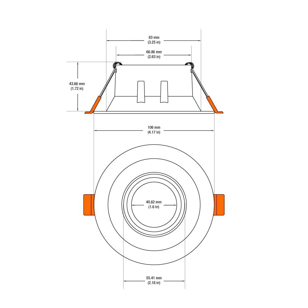 MTR-84W 12V Recessed LED Light Fixture, 3.25 inch White - Image 2