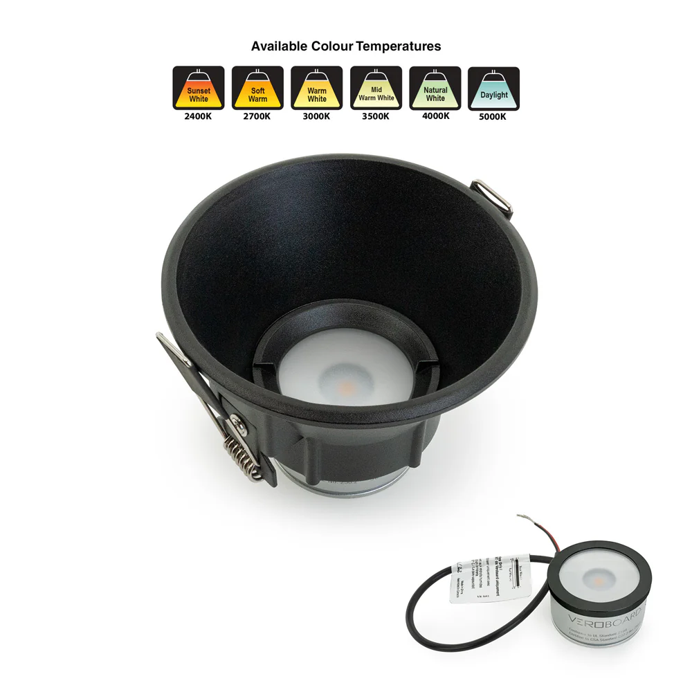 MTR-86B 12V Recessed LED Light Fixture, 3.5 inch Black - Image 6