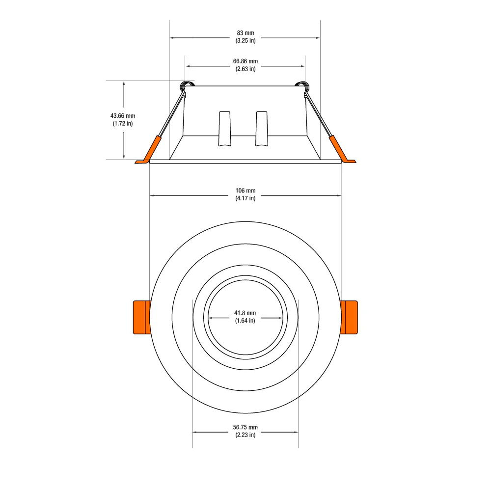MTR-88W 12V Recessed LED Light Fixture, 3.25 inch White - Image 2