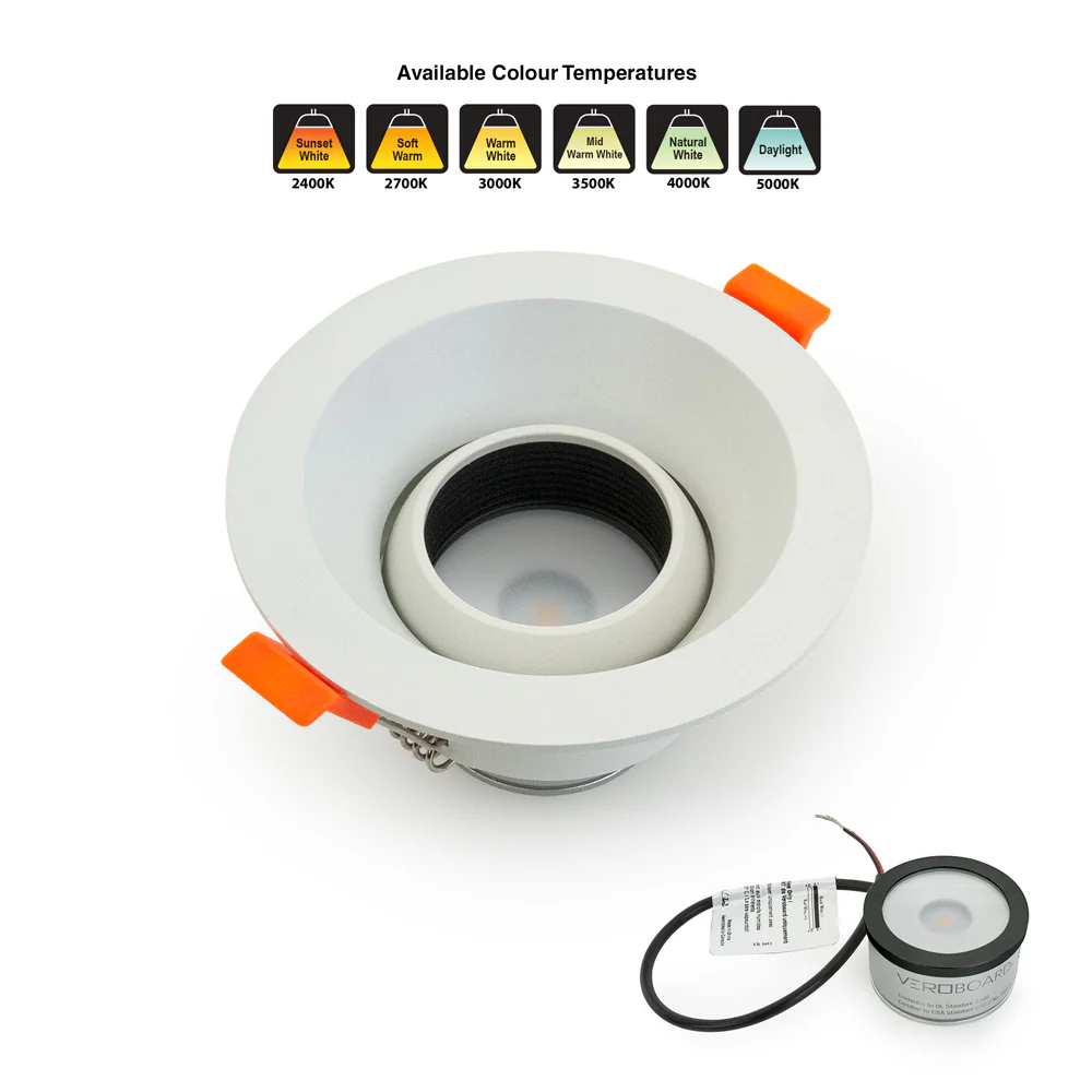 MTR-88W 12V Recessed LED Light Fixture, 3.25 inch White - Image 5