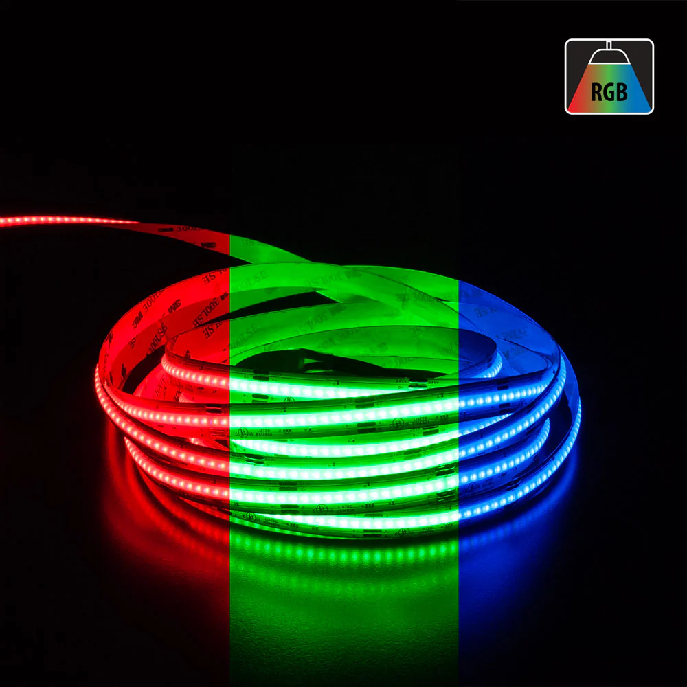 5M(16.4ft) Indoor LED Strip COB, 24V 4.5(w/ft) 840(LEDs/m) RGB - Image 3