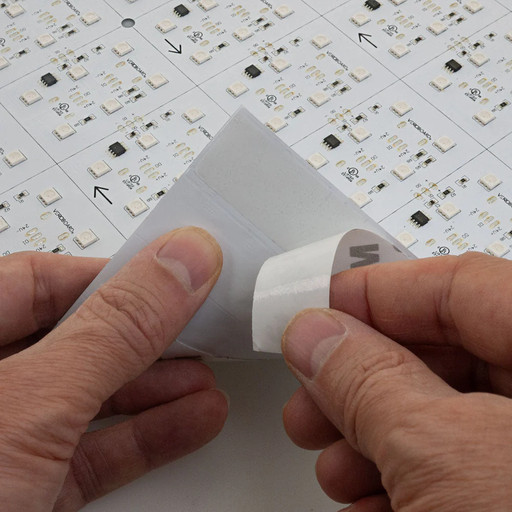 Flexible Addressable LED Backlight Sheet for behind Stone and Glass, 24V 83.1W RGBD - Image 9