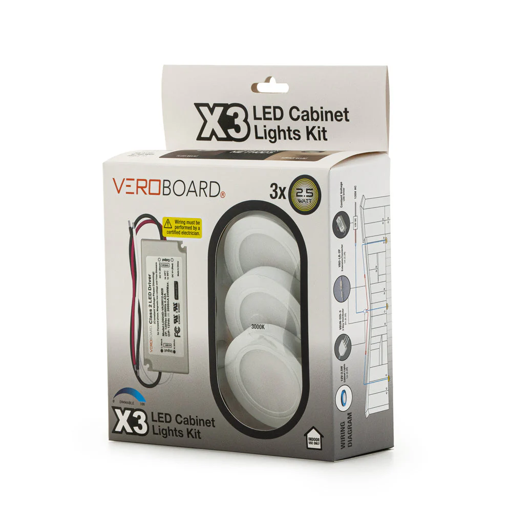 Retrofit Cabinet Light Kit 12V 2.5W 3000K (Pack of 3) - Image 9