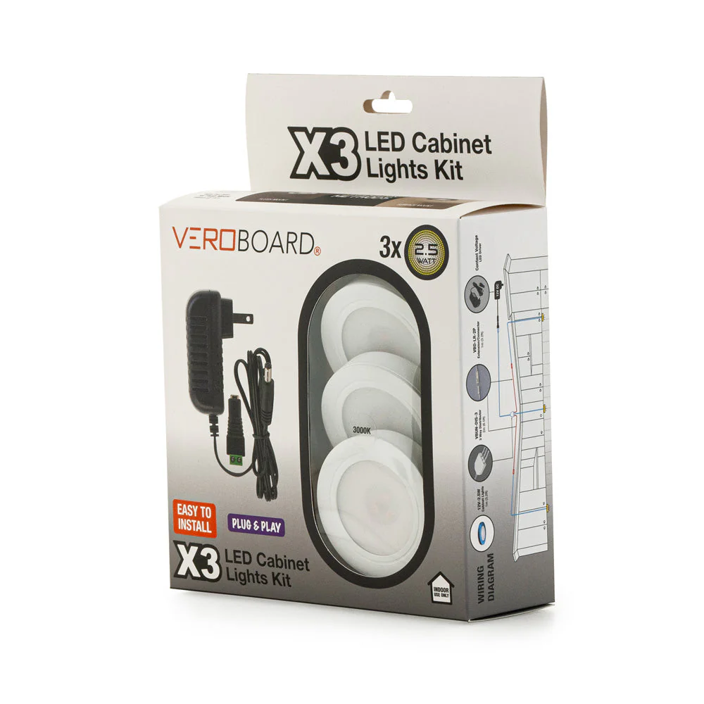 Retrofit Cabinet Light Kit Plug & Play 12V 2.5W 3000K (Pack of 3) - Image 9