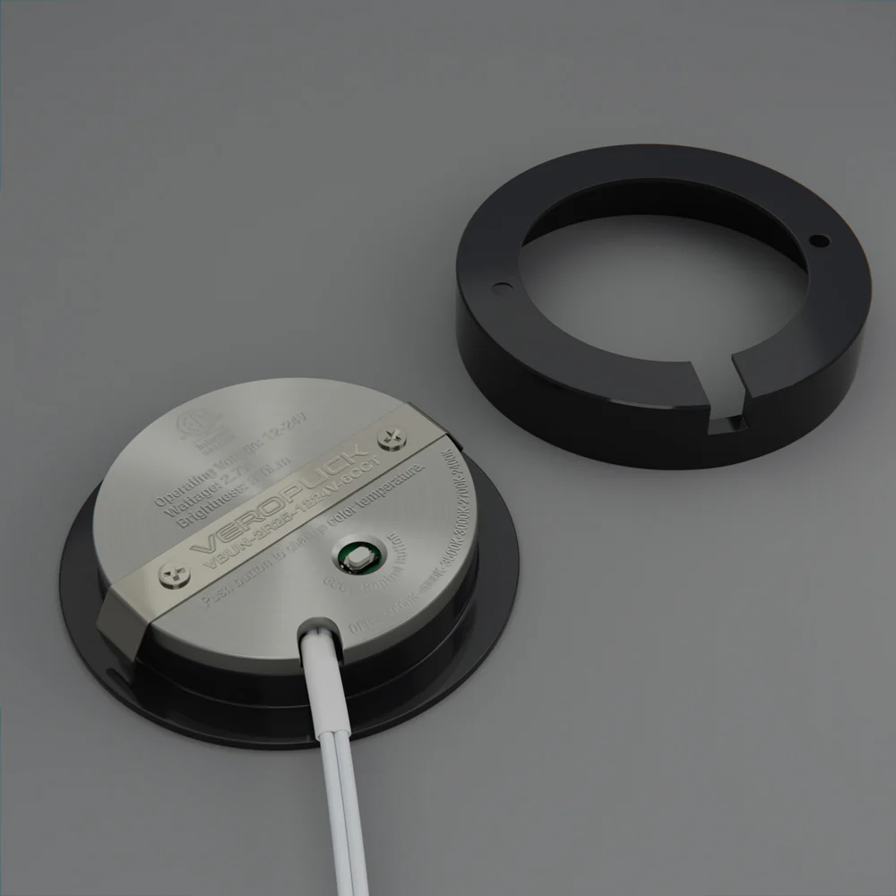 2R25-1224V-6CCT-Black Round Cabinet Light 12-24V 2.7W selectable6CCT - Image 3