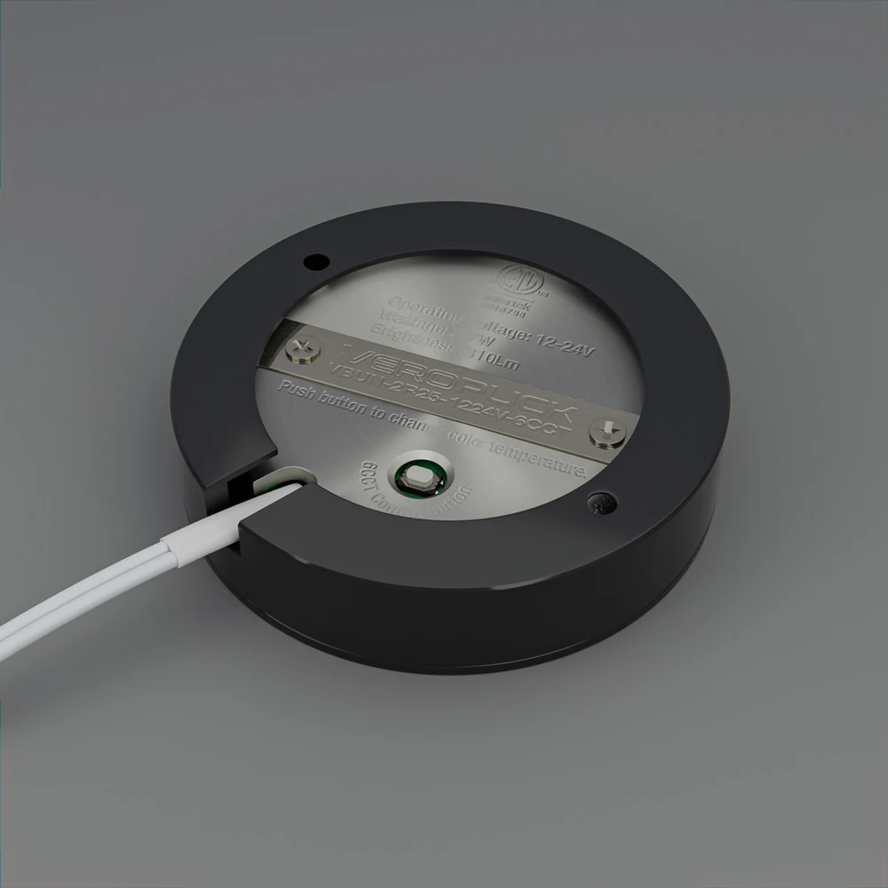 2R25-1224V-6CCT-Black Round Cabinet Light 12-24V 2.7W selectable6CCT - Image 5