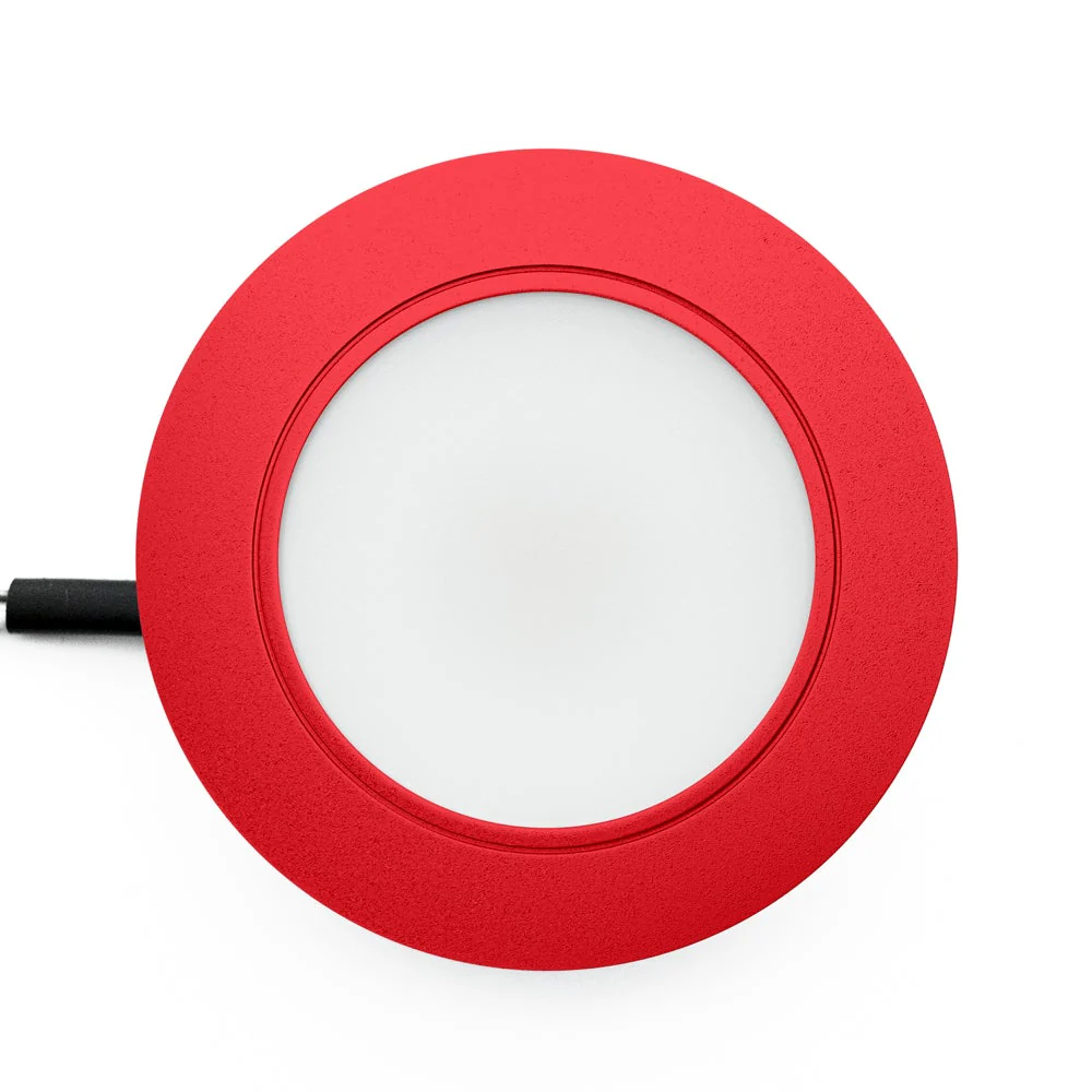 R25-12V-Red Round LED Cabinet Puck Light, 12V 2.5W CCT(2.4K, 2.7K, 3K, 3.5K, 4K, 5K) - Image 3