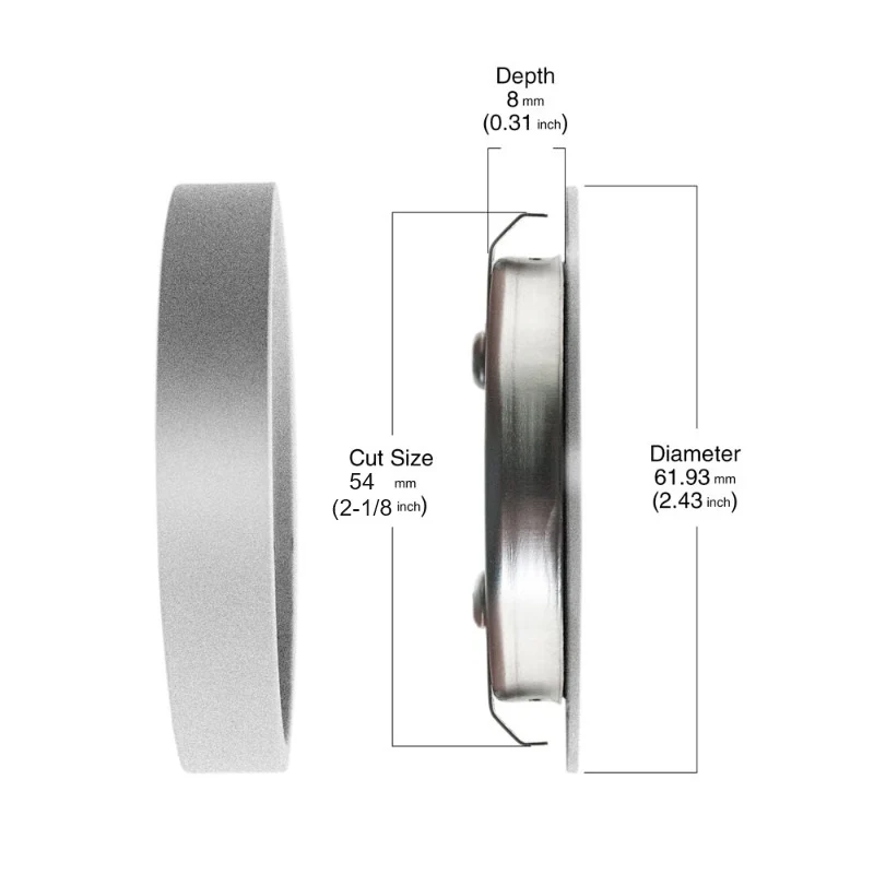 R25-12V-Silver Grey Round LED Cabinet Puck Light, 12V 2.5W CCT(2.4K, 2.7K, 3K, 3.5K, 4K, 5K) - Image 2