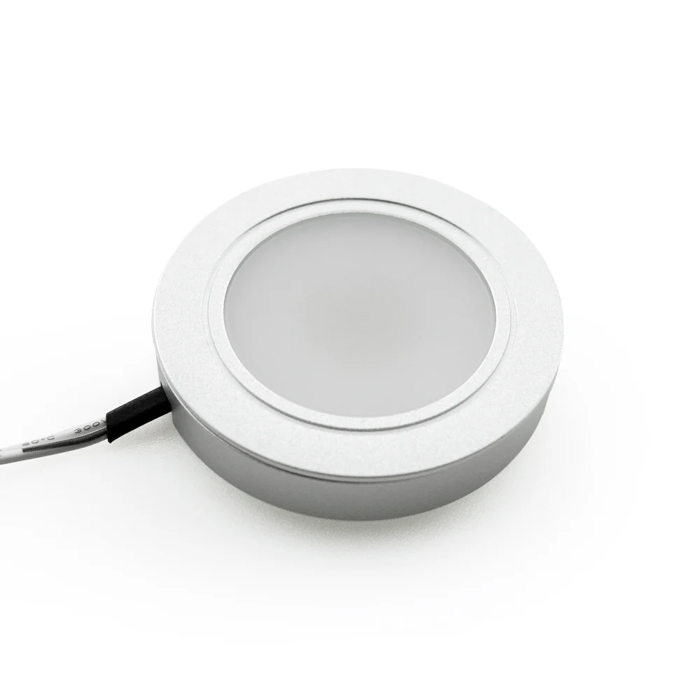 R25-12V-Silver Grey Round LED Cabinet Puck Light, 12V 2.5W CCT(2.4K, 2.7K, 3K, 3.5K, 4K, 5K) - Image 4