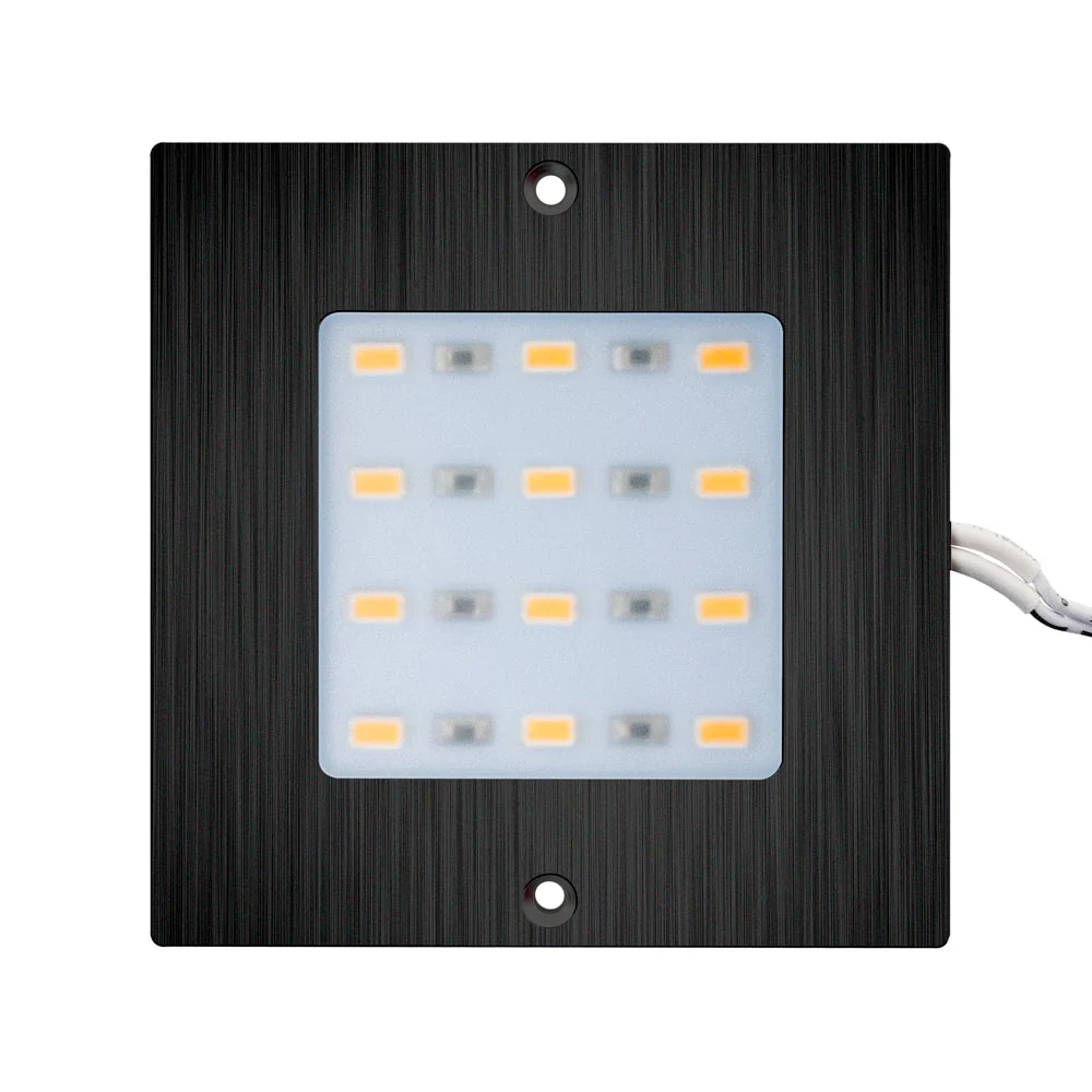 S50-12V-Black Square Ultrathin Cabinet Light, 12V 5W CCT(2.4K, 2.7K, 3K, 3.5K, 4K, 5K) - Image 3