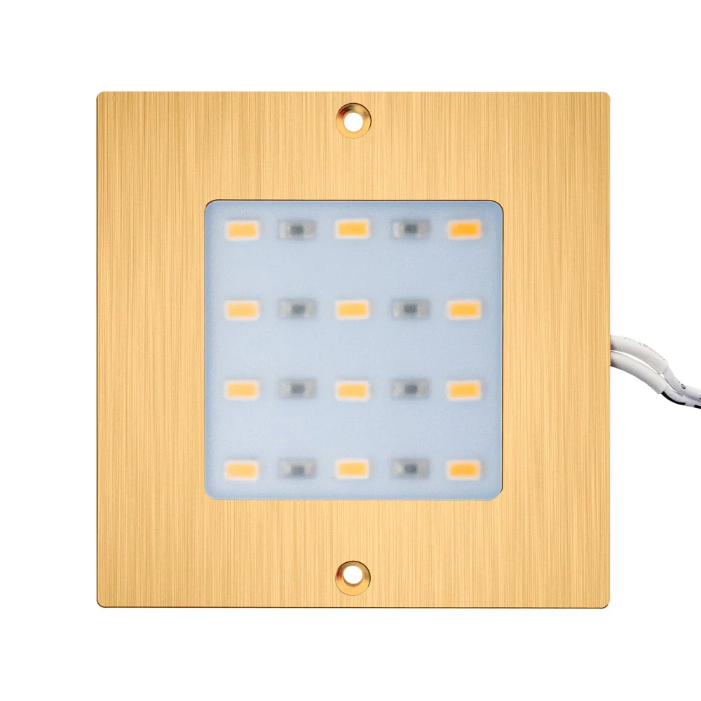 S50-12V-Gold Square Ultrathin Cabinet Light, 12V 5W CCT(2.4K, 2.7K, 3K, 3.5K, 4K, 5K) - Image 3