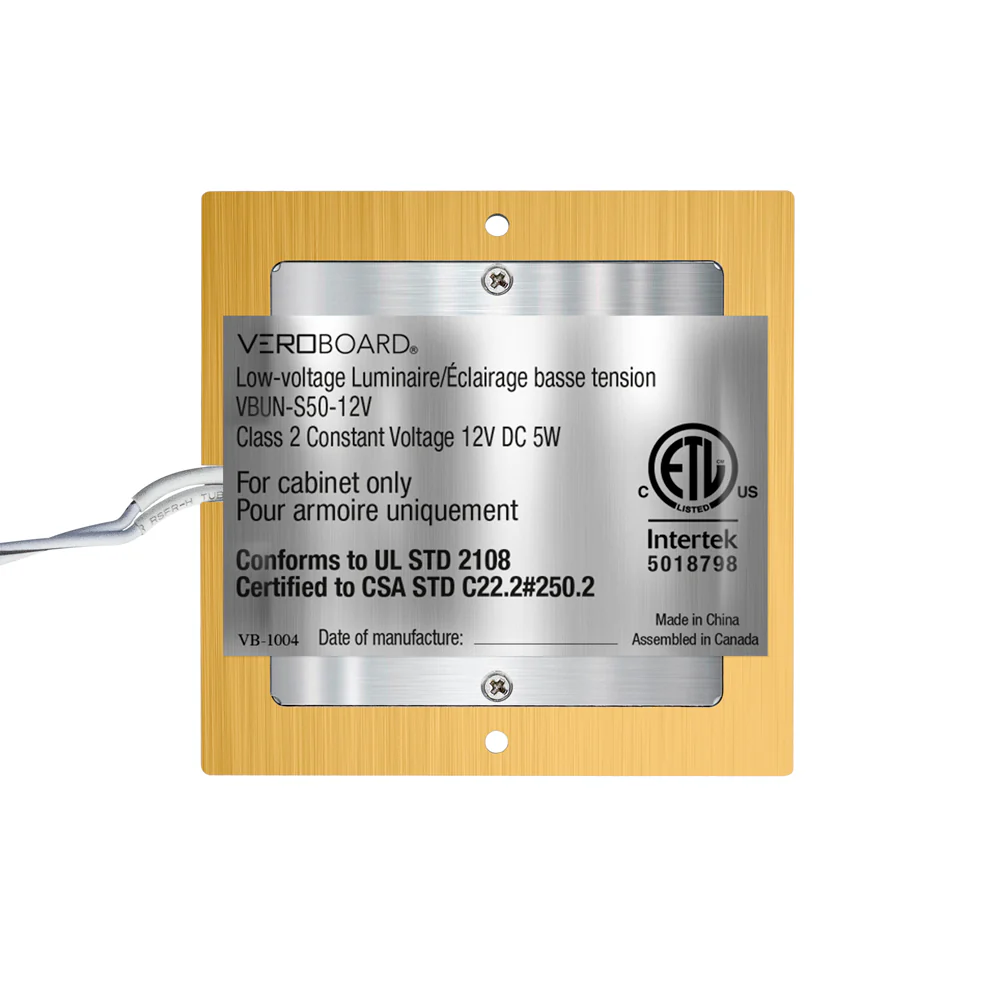 S50-12V-Gold Square Ultrathin Cabinet Light, 12V 5W CCT(2.4K, 2.7K, 3K, 3.5K, 4K, 5K) - Image 4