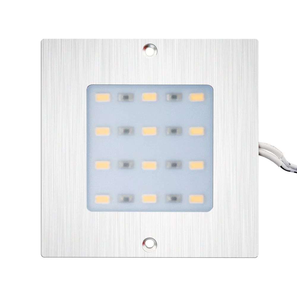 S50-12V-Brushed Nickel Square Ultrathin Cabinet Light, 12V 5W CCT(2.4K, 2.7K, 3K, 3.5K, 4K, 5K) - Image 3