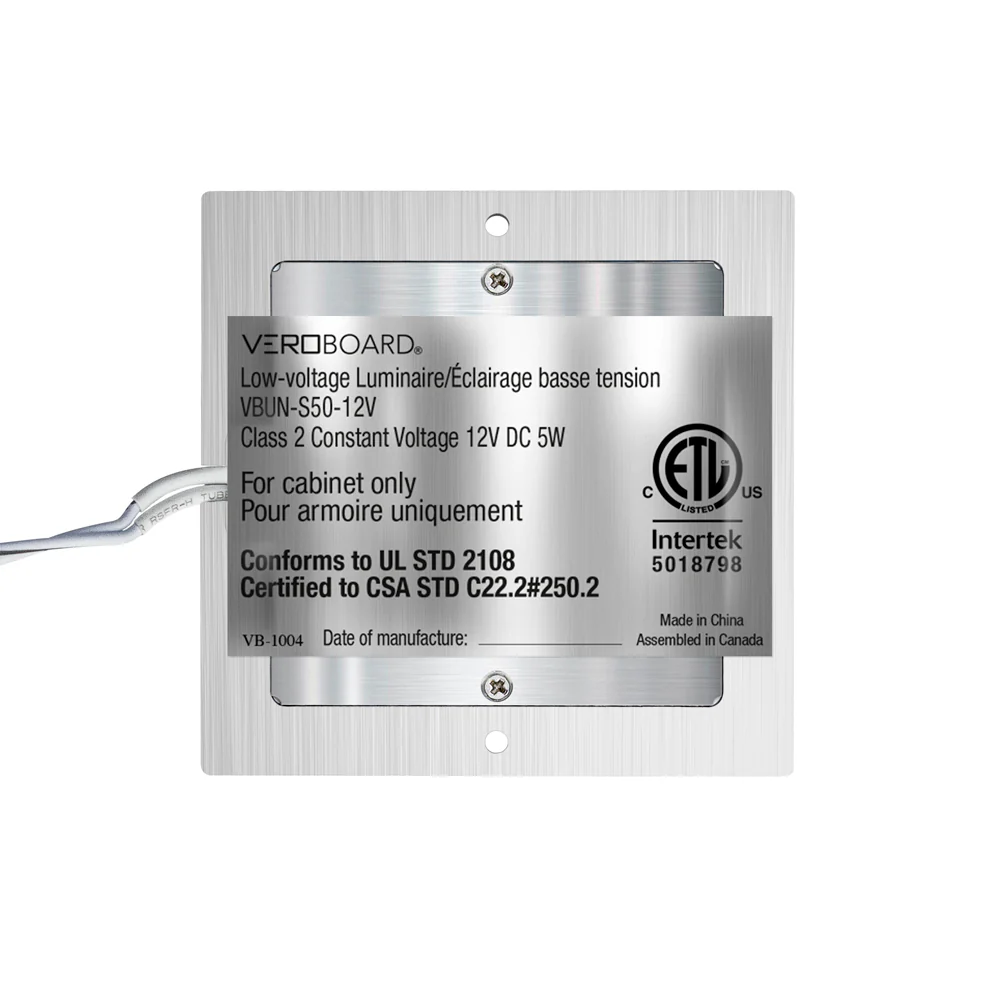 S50-12V-Brushed Nickel Square Ultrathin Cabinet Light, 12V 5W CCT(2.4K, 2.7K, 3K, 3.5K, 4K, 5K) - Image 4