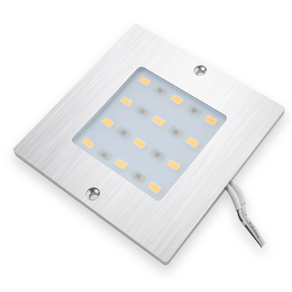 S50-12V-Brushed Nickel Square Ultrathin Cabinet Light, 12V 5W CCT(2.4K, 2.7K, 3K, 3.5K, 4K, 5K) - Image 5