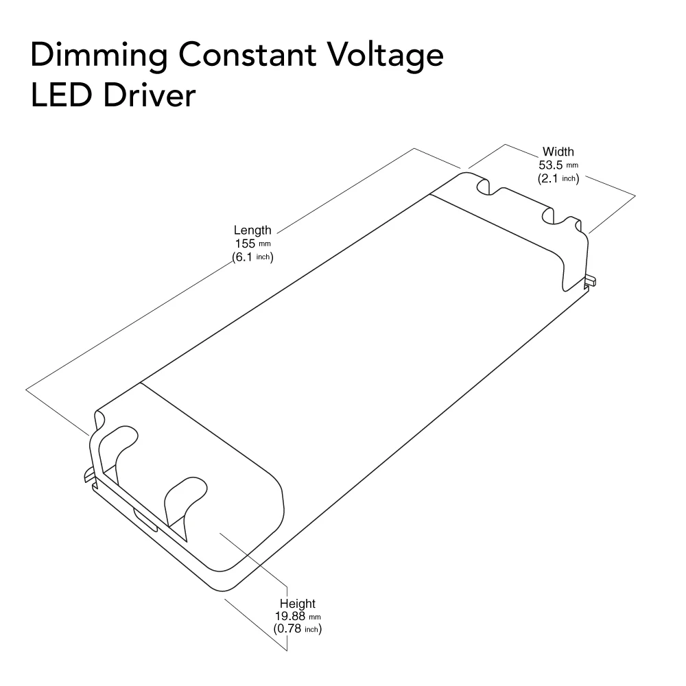 VBD-012-024DM Triac Dimmable Constant Voltage LED Driver, 12V 2.0A 24W - Image 4