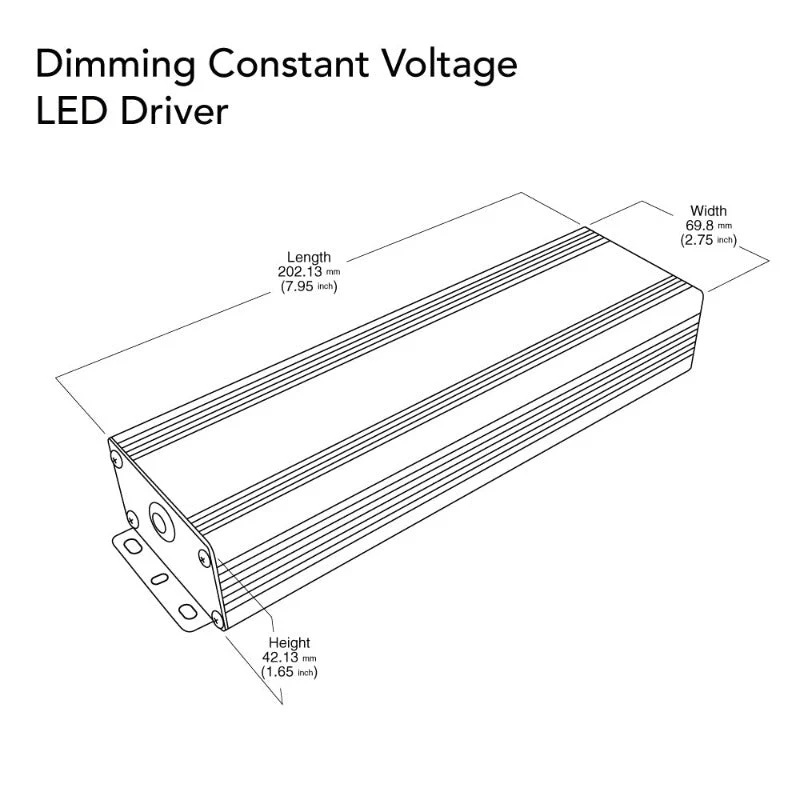 VBD-012-080VTD2JV2 Triac/0-10V Dimmable Constant Voltage LED Driver, 12V 80W 100-277V AC - Image 5