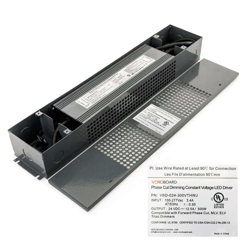 VBD-024-300VTHWJ Triac Dimmable Constant Voltage LED Driver, 24V 12.5A 300W - Image 3