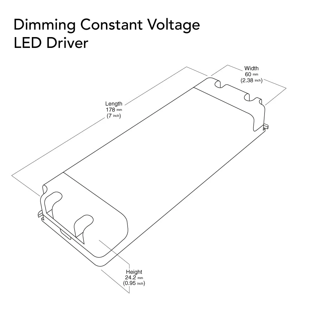 VBD-024-060VTD2JV2 Triac/0-10V Dimmable Constant Voltage LED Driver, 24V 60W 100-277V AC - Image 5