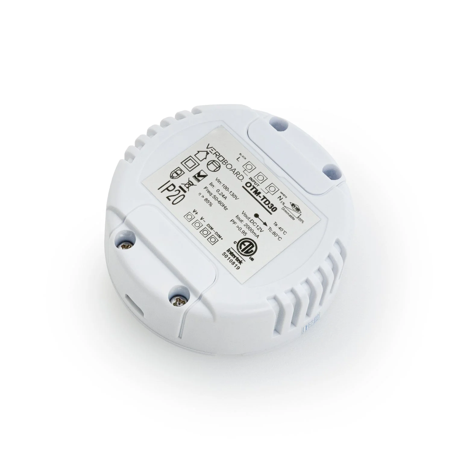 OTM-TD30 Constant Voltage LED Driver, 12V 2.0A 24W 0-10V Dimmable - Image 4