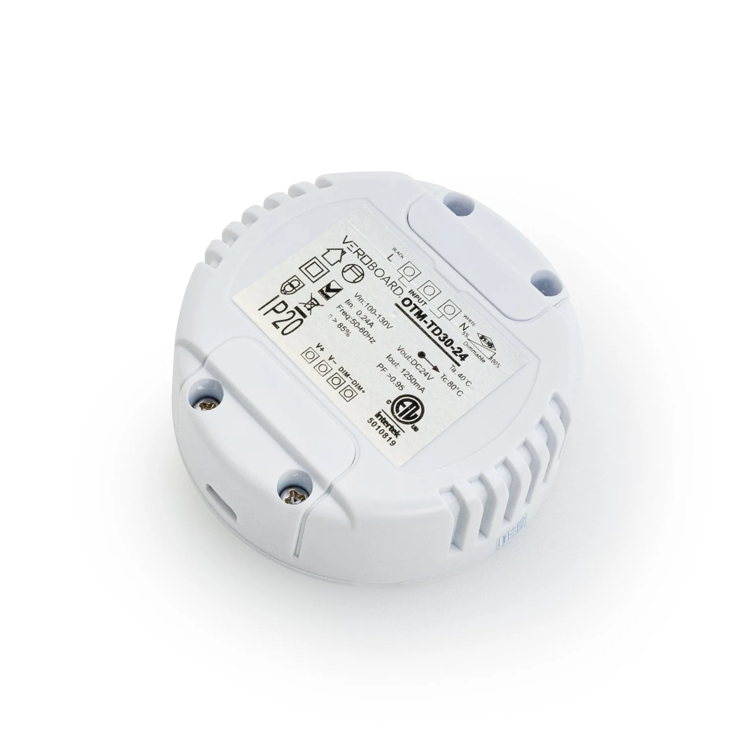 OTM-TD30-24 Constant Voltage LED Driver, 24V 1.25A 30W 0-10V Dimmable - Image 4