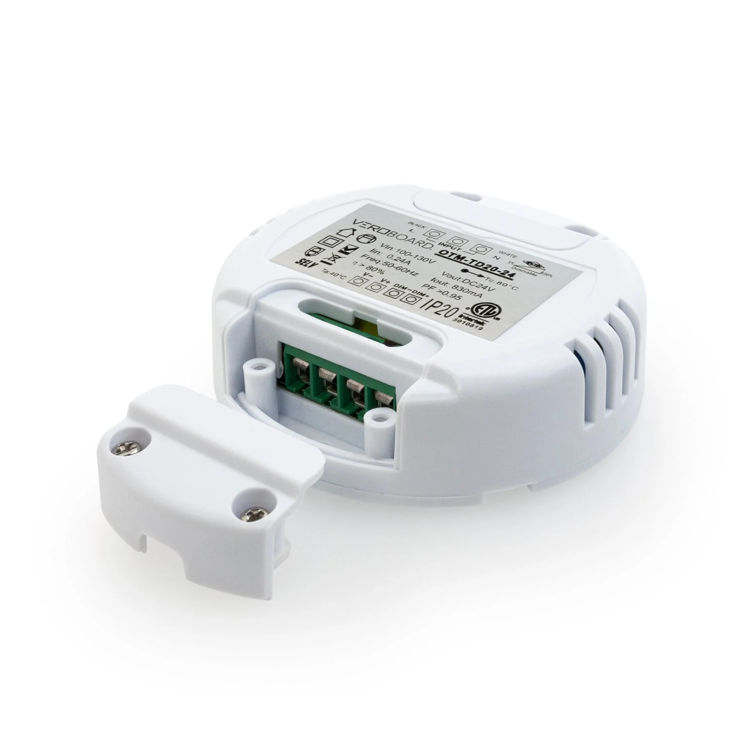 OTM-TD20-24 Constant Voltage LED Driver, 24V 0.83A 20W 0-10V Dimmable - Image 3