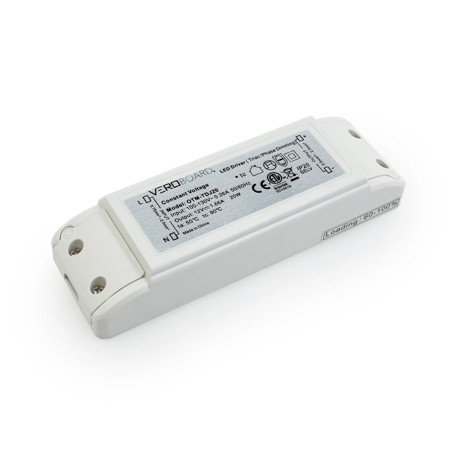 OTM-TDJ20 Constant Voltage Triac Dimming LED Driver, 12V 1.66A 20W - Image 4