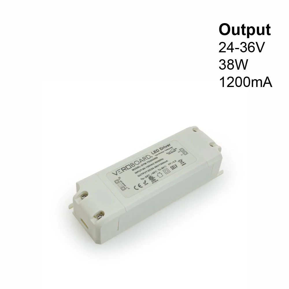 OTM-TD203500-1200-38 Constant Current Triac Dimming LED Driver, 1200mA 24-36V 38W