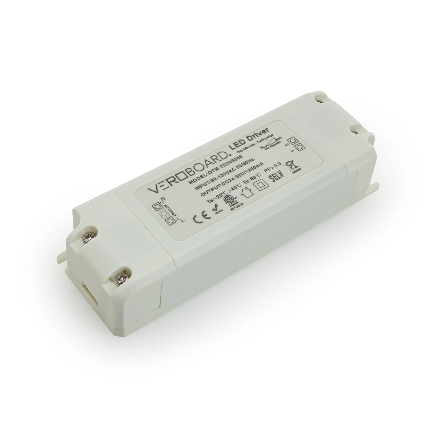 OTM-TD203500-1200-38 Constant Current Triac Dimming LED Driver, 1200mA 24-36V 38W - Image 3