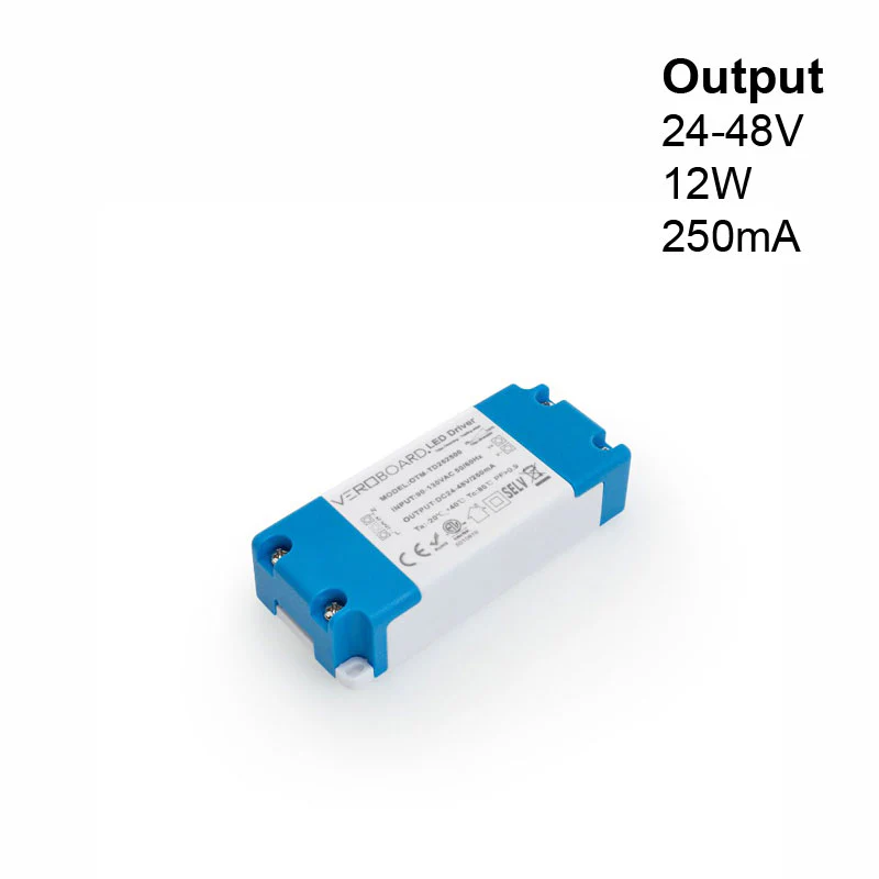 OTM-TD252500-250-12 Constant Current Triac Dimming LED Driver, 250mA 24-48V 12W Dimmable