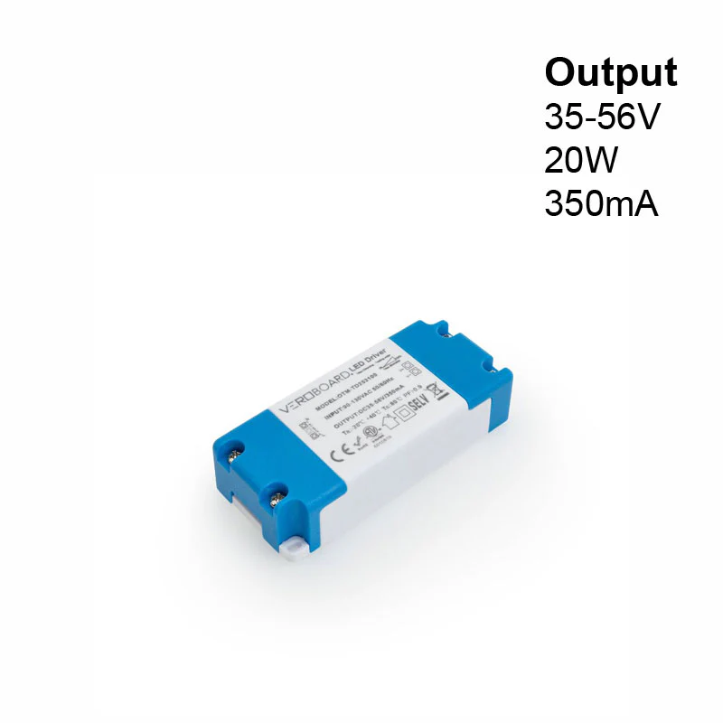 OTM-TD253100-350-20 Constant Current Triac Dimming LED Driver, 350mA 35-56V 20W Dimmable