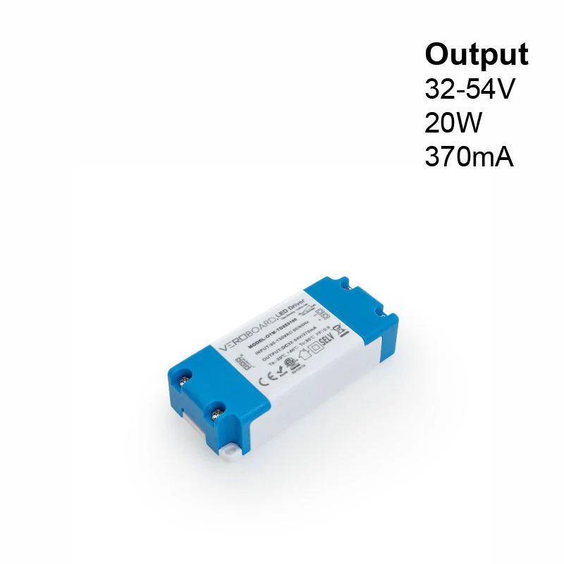 OTM-TD253100-370-20 Constant Current Triac Dimming LED Driver, 370mA 32-54V 20W Dimmable