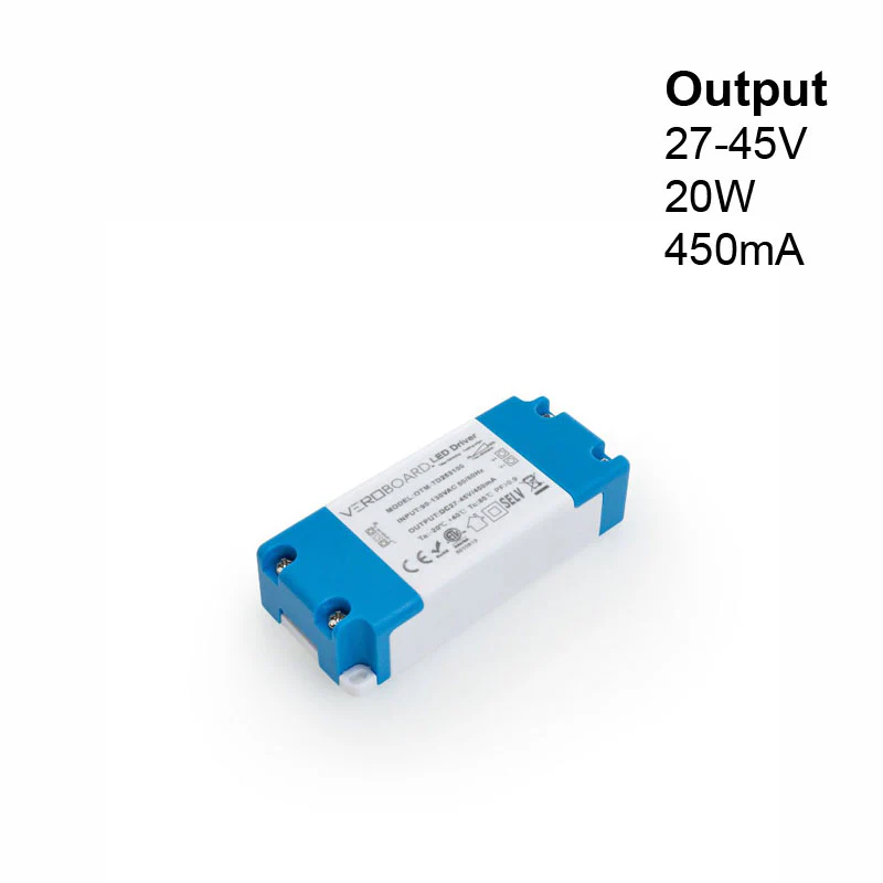 OTM-TD253100-450-20 Constant Current Triac Dimming LED Driver, 450mA 27-45V 20W Dimmable